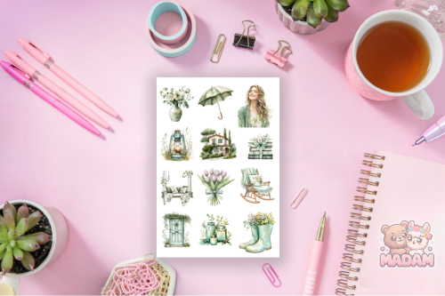 Naklejki Foliowe 13x19 Kwitnąca Weranda – Wiosenne dekoracje MaDam Creative