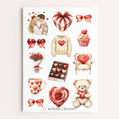 Naklejki Foliowe 13x19 Romantyczne Portrety – Walentynkowe inspiracje MaDam Creative
