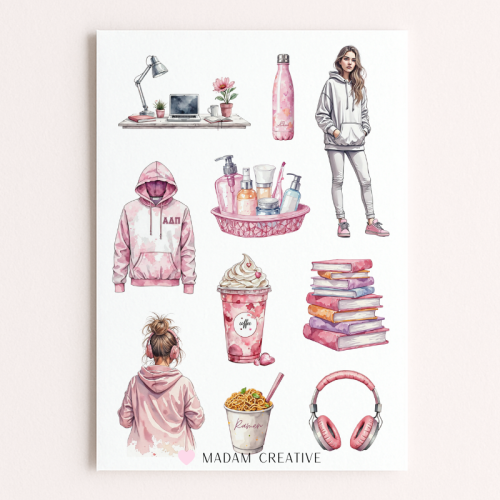 Naklejki Foliowe 13x19 Powrót do Szkoły – Studencki klimat i notatki MaDam Creative