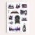 Naklejki Foliowe 13x19 Nawiedzona Biblioteka – Książki i magia Halloween MaDam Creative