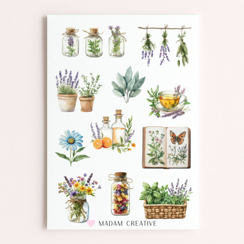 Naklejki Foliowe 13x19 Zioła – Zielnik i Roślinne Inspiracje 2 MaDam Creative