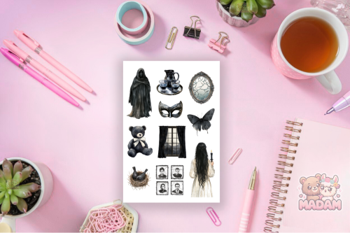 Naklejki Foliowe 13x19 Nawiedzony dom Halloween – Straszydła i Duchy MaDam Creative