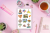 Naklejki Foliowe 13x19 Włoski Styl – Pizza, Makaron i Dolce Vita MaDam Creative