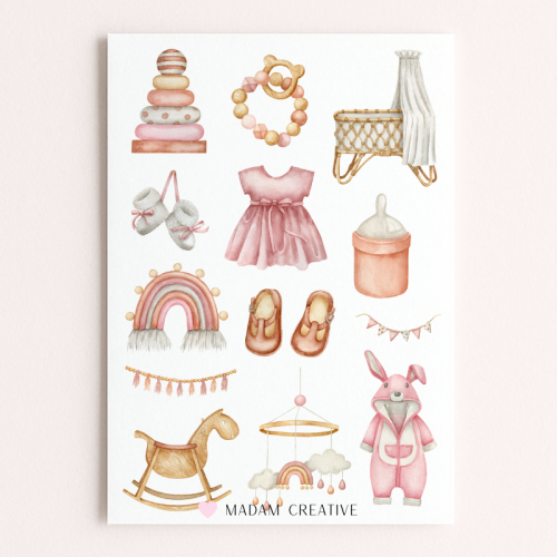Naklejki Foliowe 13x19 Pokój Dziewczynki – Pastelowa Kraina Snów MaDam Creative