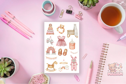 Naklejki Foliowe 13x19 Pokój Dziewczynki – Pastelowa Kraina Snów MaDam Creative