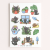 Naklejki Foliowe 13x19 Kawaii Czarny Kot i Rośliny – Jesienny Klimat MaDam Creative