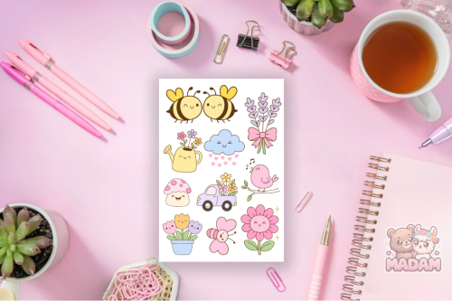 Naklejki Foliowe 13x19 Słodka wiosna MaDam Creative