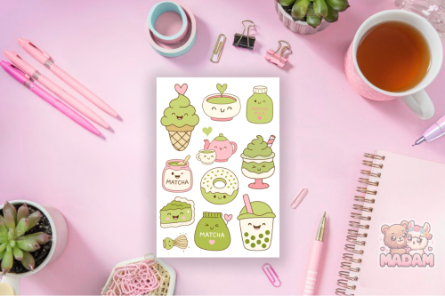 Naklejki Foliowe 13x19 Herbata Matcha MaDam Creative