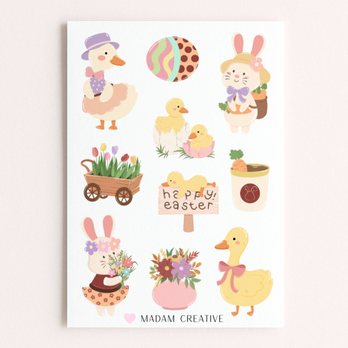 Naklejki Foliowe 13x19 Słodka Wielkanoc MaDam Creative