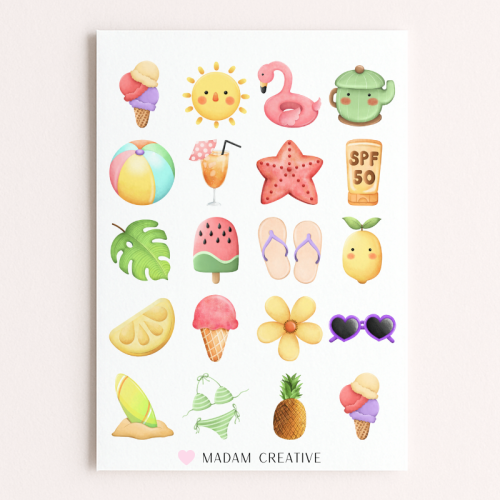 Naklejki Foliowe 13x19 Lato MaDam Creative