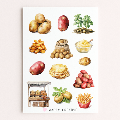 Naklejki Foliowe 13x19 Ziemniak MaDam Creative
