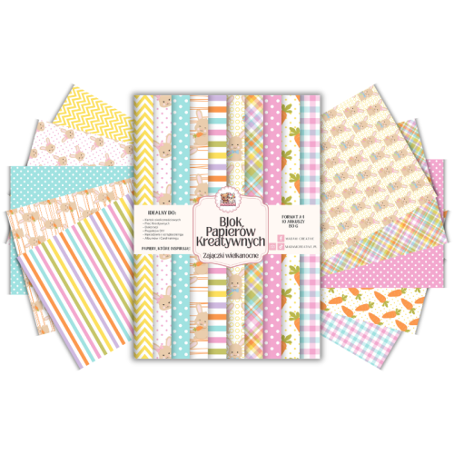 5906040454078 Blok Papierów Kreatywnych Zajączki wielkanocne– do Scrapbookingu i Journalingu MaDam Creative.png