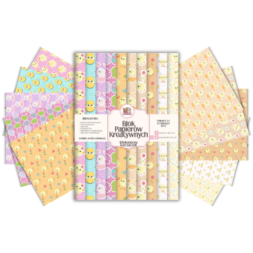 5906040454023 Blok Papierów Kreatywnych  Wielkanocny kurczaczek– do Scrapbookingu i Journalingu MaDam Creative.png