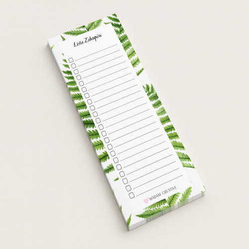 5906040454351Lista zakupów magnetyczna na lodówkę 9x21 50 kartek botaniczna paprocie MaDam Creative.png
