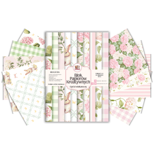 5906040454054 Blok Papierów Kreatywnych Różowe kwiaty, ogród wielkanocny– do Scrapbookingu i Journalingu MaDam Creative (1).png