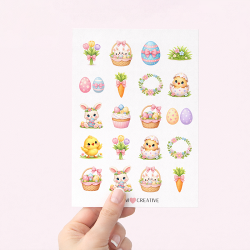 5906040455334_Naklejki Foliowe 13x19 Uroczy Zajączek i Kurczaczek Wielkanocny MaDam Creative (2).png
