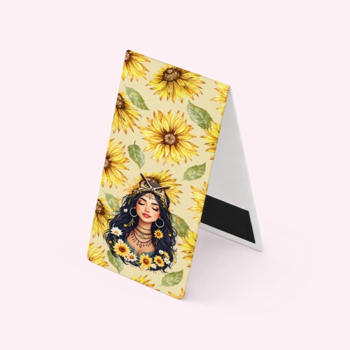 5906040458625_Zakładka magnetyczna Dziewczyna w Słonecznikach Boho do książek matowa MaDam Creative.png