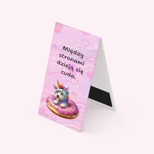5906040458762_Zakładka magnetyczna Piesek  jednorożec booklover 2 do książek matowa MaDam Creative.png