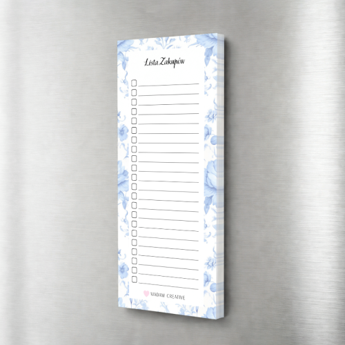 5906040462844_Lista zakupów magnetyczna na lodówkę 9x21 50 kartek kwiaty niebieskie MaDam Creative (2).png