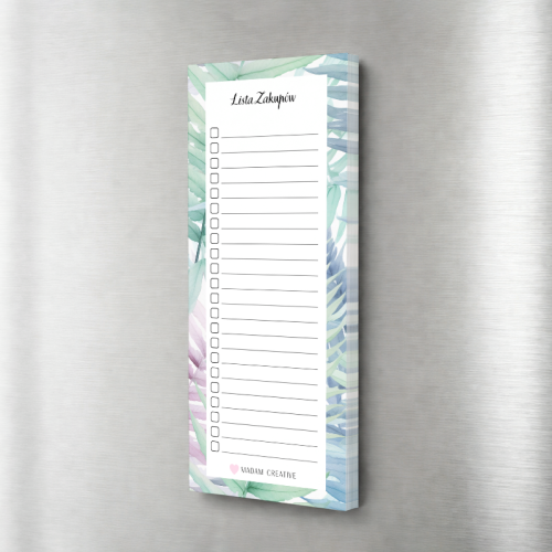 5906040462653_Lista zakupów magnetyczna na lodówkę 9x21 50 kartek liście tropikalne MaDam Creative (2).png