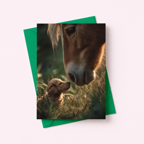 5906040460635 Kartka koń i źrebak natura Dla Ciebie MaDam Creative.png