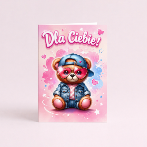 5906040460116 Kartka dla dziecka miś w okularach i kurtce Dla Ciebie MaDam Creative (2).png