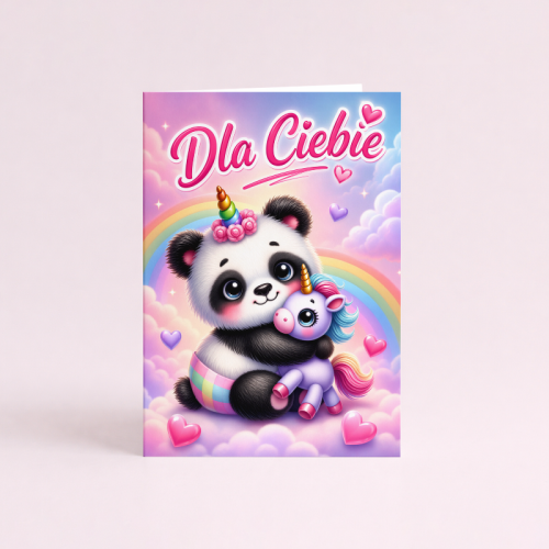5906040459974 Kartka dla dziewczynki panda pastel Dla Ciebie urodziny MaDam Creative (2).png