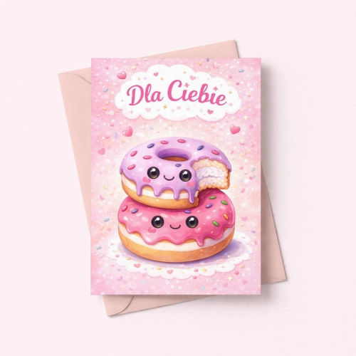 5906040459912 Kartka dla dziecka donut słodka Dla Ciebie urodziny MaDam Creative.png