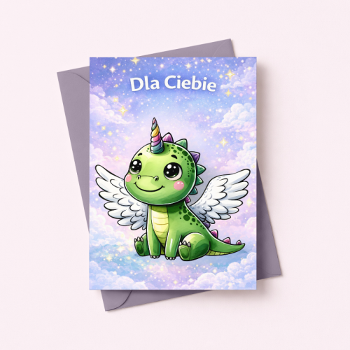 5906040459899 Kartka dla dziecka smok jednorożec pastel Dla Ciebie urodziny MaDam Creative.png