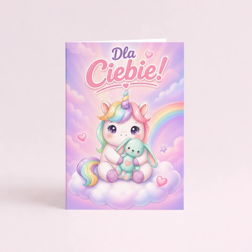 5906040459882 Kartka dla dziewczynki jednorożec pastel Dla Ciebie urodziny MaDam Creative (2).png