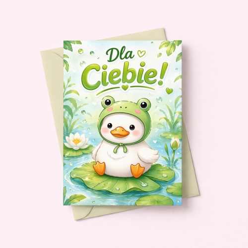 5906040459875 Kartka dla dziecka kaczka cute Dla Ciebie urodziny MaDam Creative.png