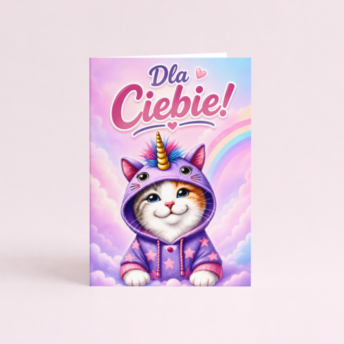 5906040459868 Kartka dla dziewczynki kot jednorożec pastel Dla Ciebie MaDam Creative (2).png