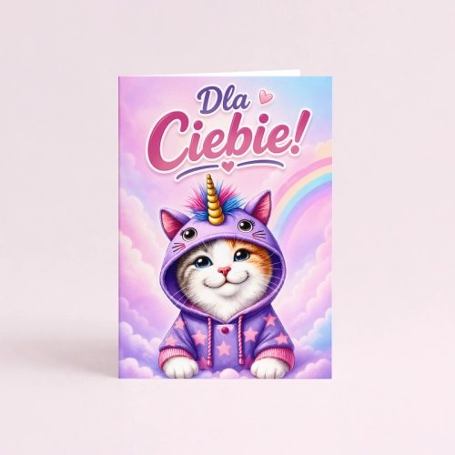 5906040459868 Kartka dla dziewczynki kot jednorożec pastel Dla Ciebie MaDam Creative (2).png