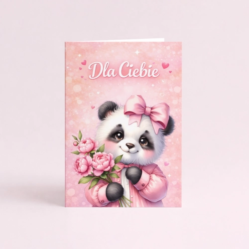 5906040459554 Kartka dla dziewczynki panda z kwiatami delikatna urodziny MaDam Creative (2).png