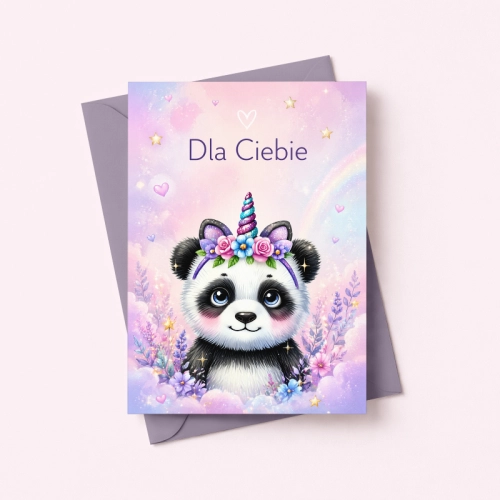 5906040459585 Kartka dla dziewczynki panda jednorożec pastel VOL.2 MaDam Creative.png