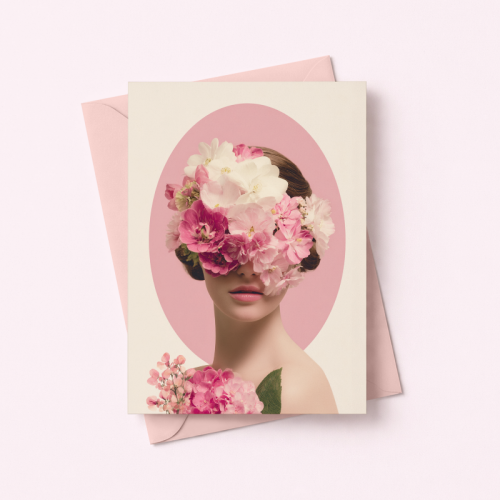 5906040461298 Kartka kobieta z kwiatami artystyczna portret Dla Ciebie MaDam Creative.png