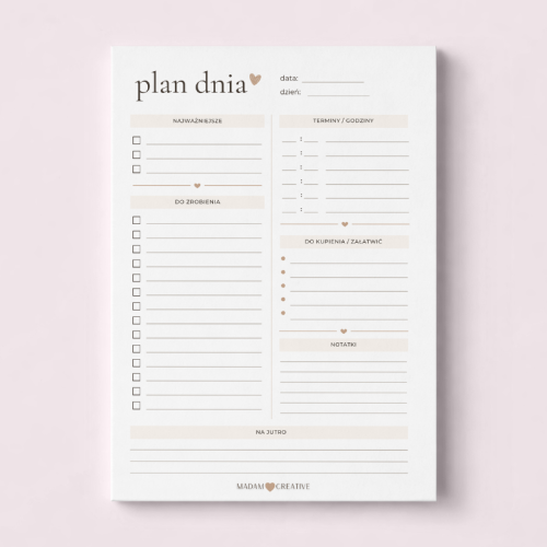 5906040464121_Plan dnia A5 bloczek klejony 50 kartek Latte Minimal MaDam Creative.png