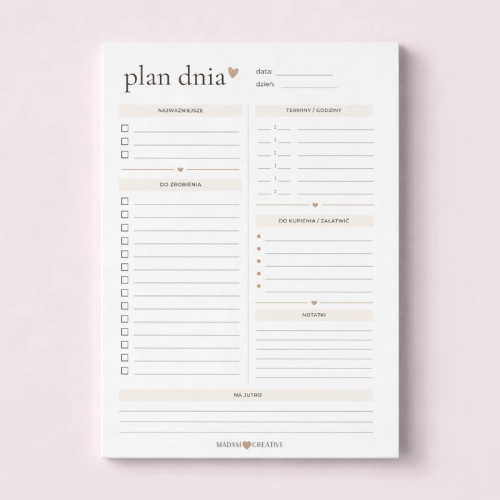 5906040464121_Plan dnia A5 bloczek klejony 50 kartek Latte Minimal MaDam Creative.png