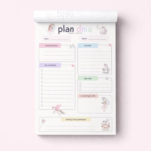 5906040463742_Plan dnia dla dzieci A5 bloczek do planowania 50 kartek Jednorożec MaDam Creative (2).png