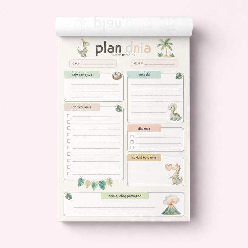 5906040463735_Plan dnia dla dzieci A5 bloczek do planowania 50 kartek Dinozaur MaDam Creative (2).png