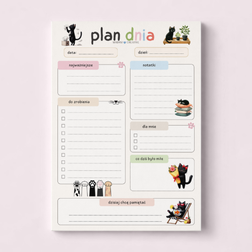 5906040463841_Plan dnia dla dzieci A5 bloczek do planowania 50 kartek Czarny kotek vol.2 MaDam Creative.png
