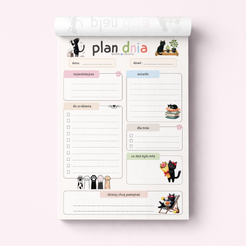 5906040463841_Plan dnia dla dzieci A5 bloczek do planowania 50 kartek Czarny kotek vol.2 MaDam Creative (2).png