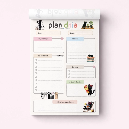 5906040463841_Plan dnia dla dzieci A5 bloczek do planowania 50 kartek Czarny kotek vol.2 MaDam Creative (2).png