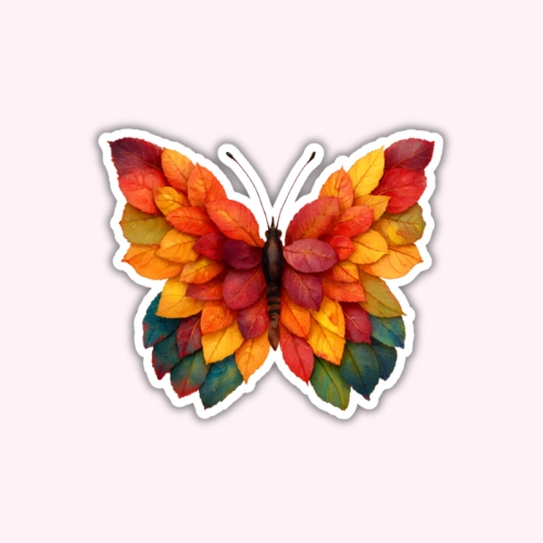 5906040470054_Naklejka foliowa Kolorowy Motyl z Jesiennych Liści MaDam Creative.png
