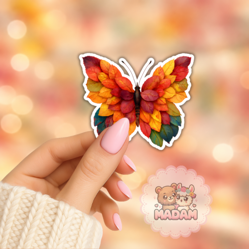5906040470054_Naklejka foliowa Kolorowy Motyl z Jesiennych Liści MaDam Creative (2).png