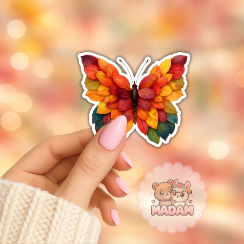 5906040470054_Naklejka foliowa Kolorowy Motyl z Jesiennych Liści MaDam Creative (2).png