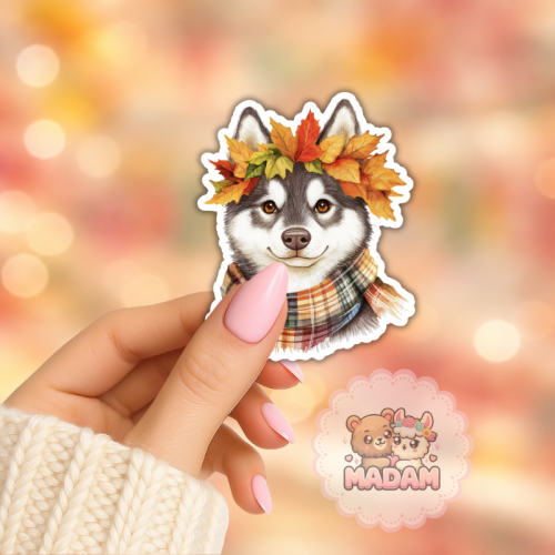5906040469942_Naklejka foliowa Husky w Jesiennym Wianku MaDam Creative (2).png