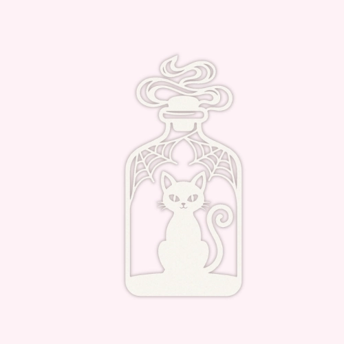Tekturka Scrapki Kot w Butelce Halloween 13 cm Beermata MaDam Creative.png