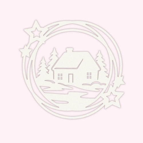 5906040471426_Tekturka Scrapki Ramka okrągła Zimowy domek w lesie Beermata MaDam Creative.png