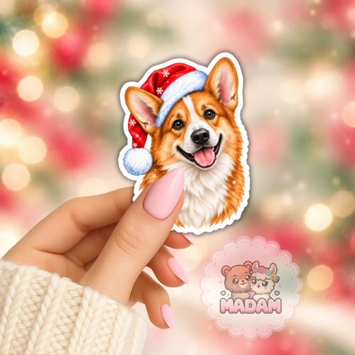 5906040473277_Naklejka foliowa Świąteczny corgi MaDam Creative (2).png